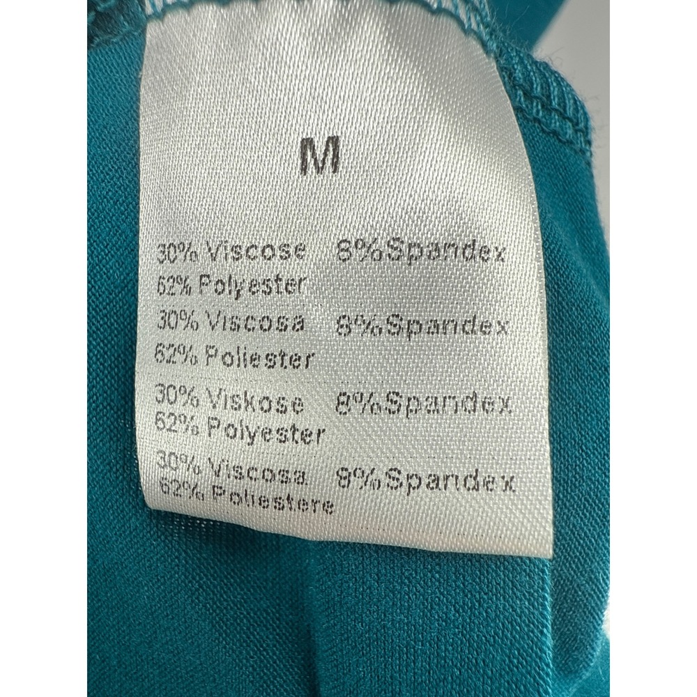 Ginkana Teal V Neck Long Sleeve Side Button Ruched Maternity Top M - Picture 4 of 5